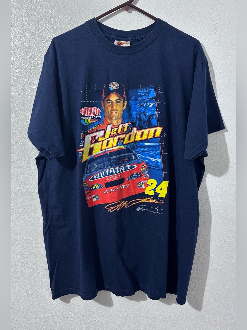 Jeff Gordon Navy Graphic Short Sleeve Tee mens 2XL